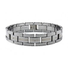 Tungsten Bracelet with Diamonds